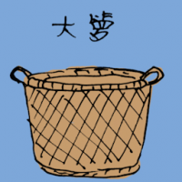 1323<br>大箩<br>大籮<br>Big<br>Bamboo<br>Basket